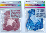 CFK-1581- 36 PIECES 2" FOAM GLITTER LETTERS STICKERS-24 PCS PER CASE - $0.75/PC