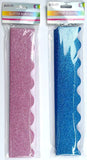 CFK-1585 - 8 pc glitter foam borders - ASSORTED COLORS $0.75/pc