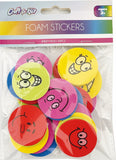 CRAFT FOR KIDS- 25 PCS FOAM STICKERS - SMILEY FACE- INNER PACKING 24 PCS